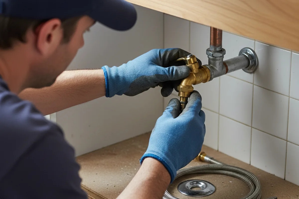 Shutoff valve and fitting work during Repiping in Buffalo Creek